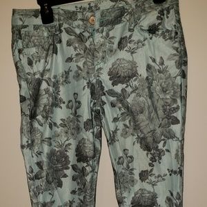 Floral jeans